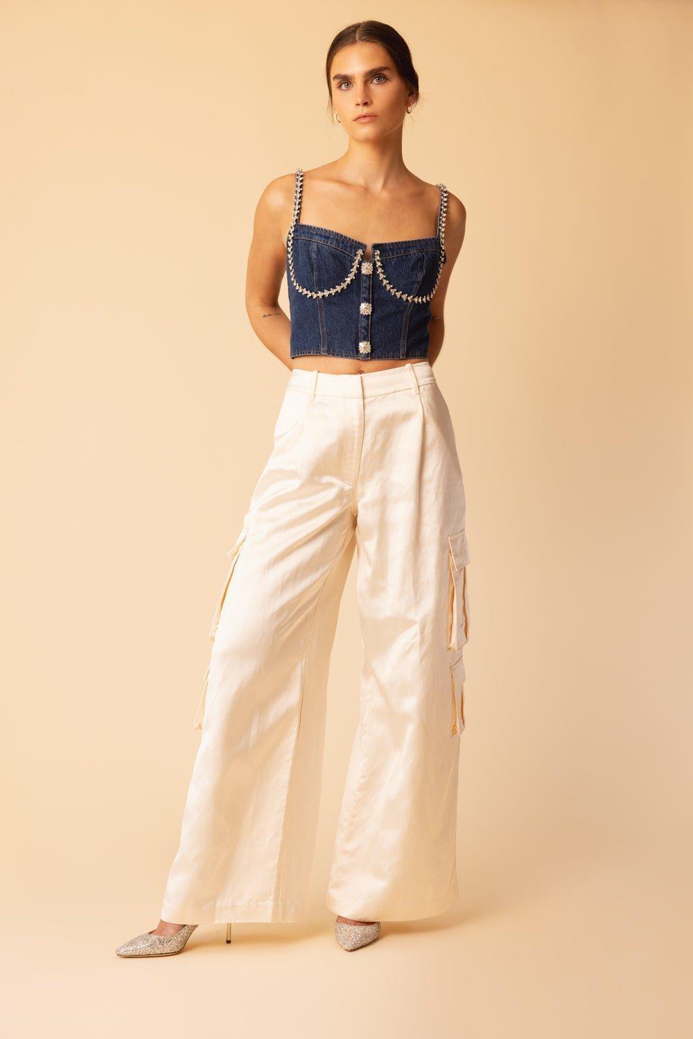 self-portrait-Diamante Top-