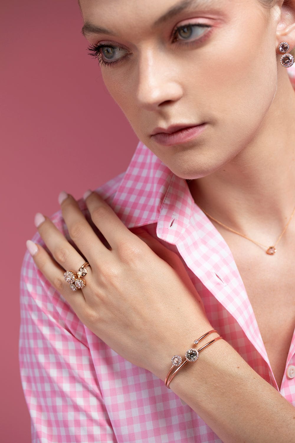 SELIM MOUZANNAR-Beirut Diamond Bracelet-ROSE GOLD