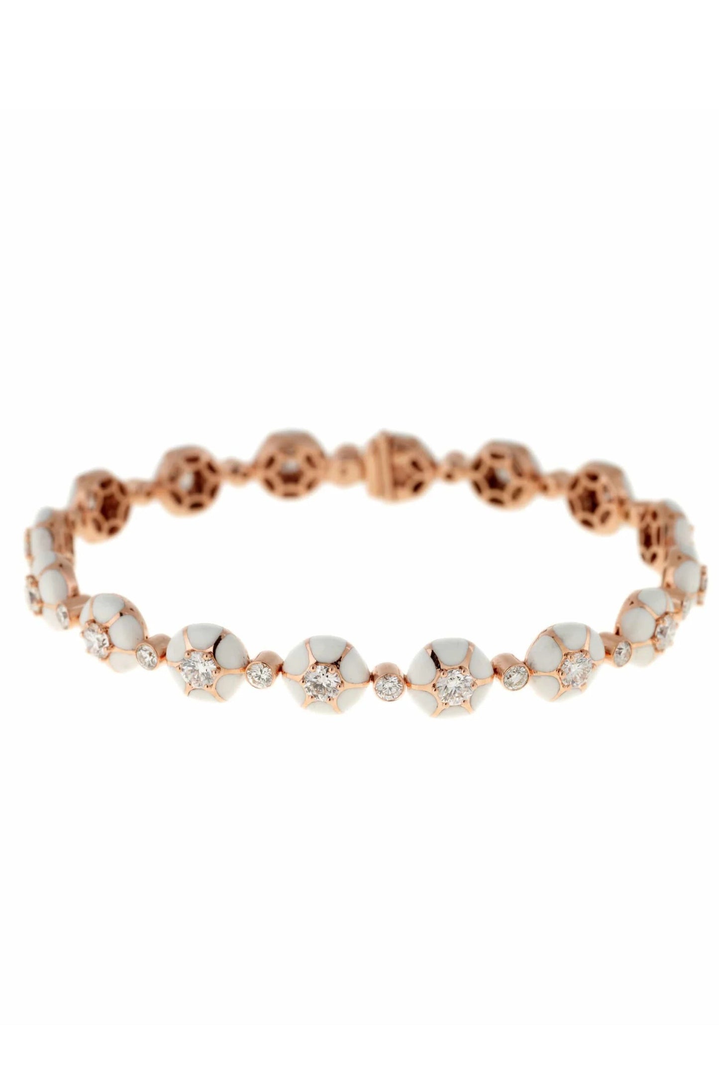 SELIM MOUZANNAR-Diamond Sea Flowers Bracelet-ROSE GOLD