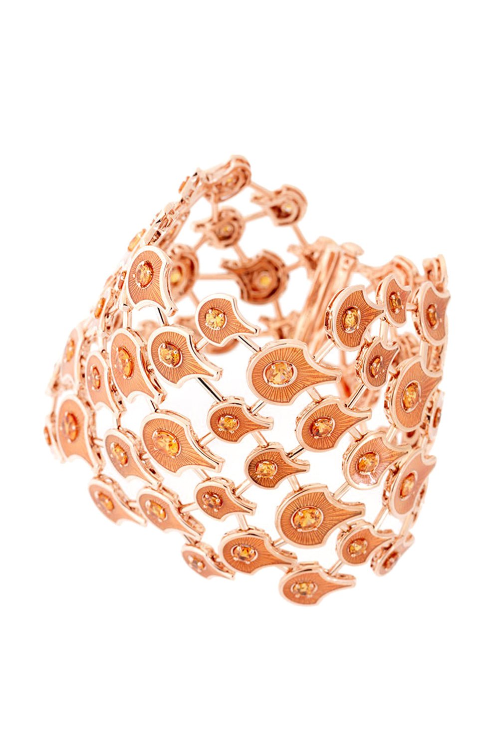 SELIM MOUZANNAR-Fish For Love Scales Bracelet-ROSE GOLD