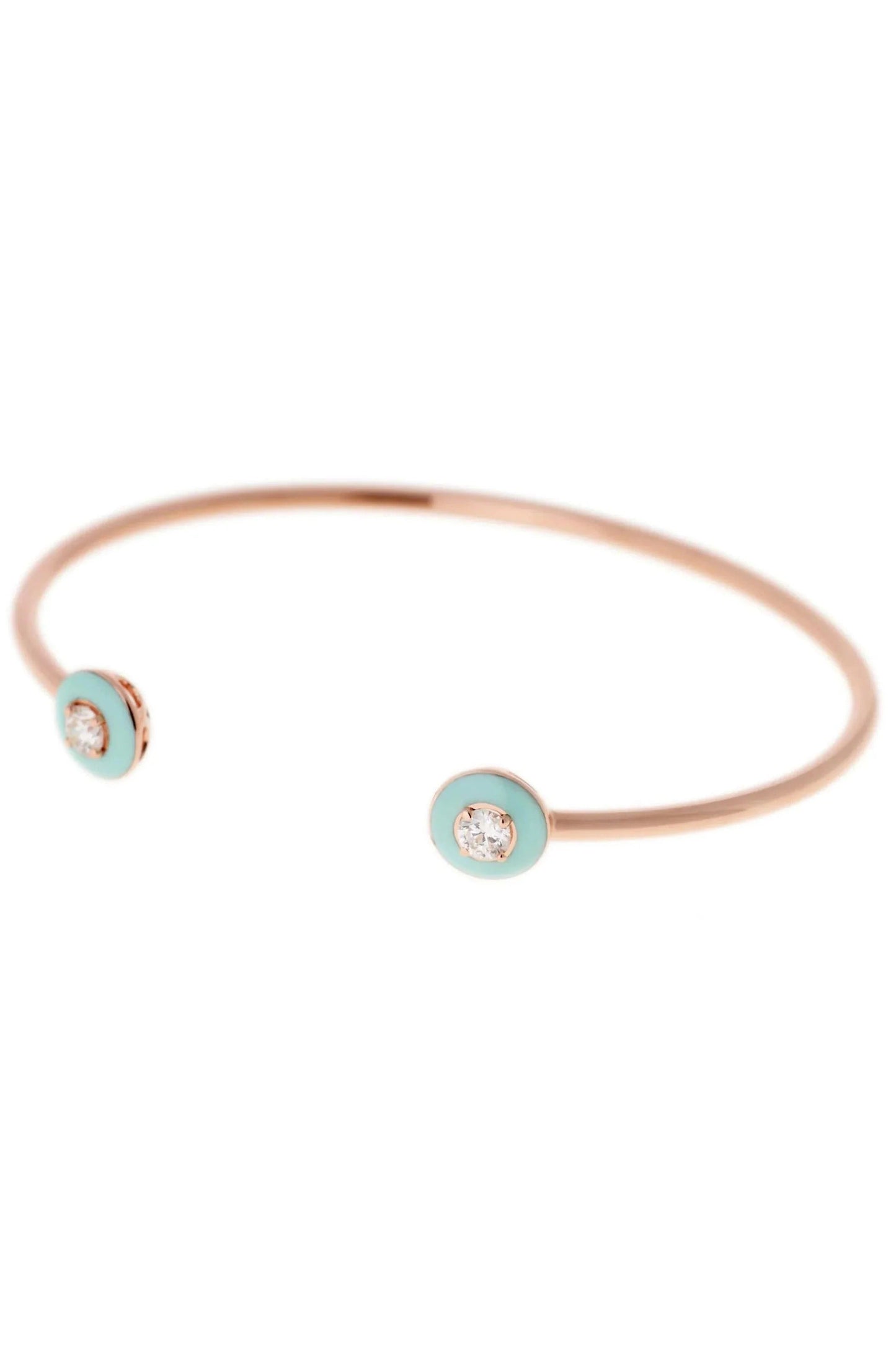 SELIM MOUZANNAR-Mint Green Mina Bracelet-ROSE GOLD