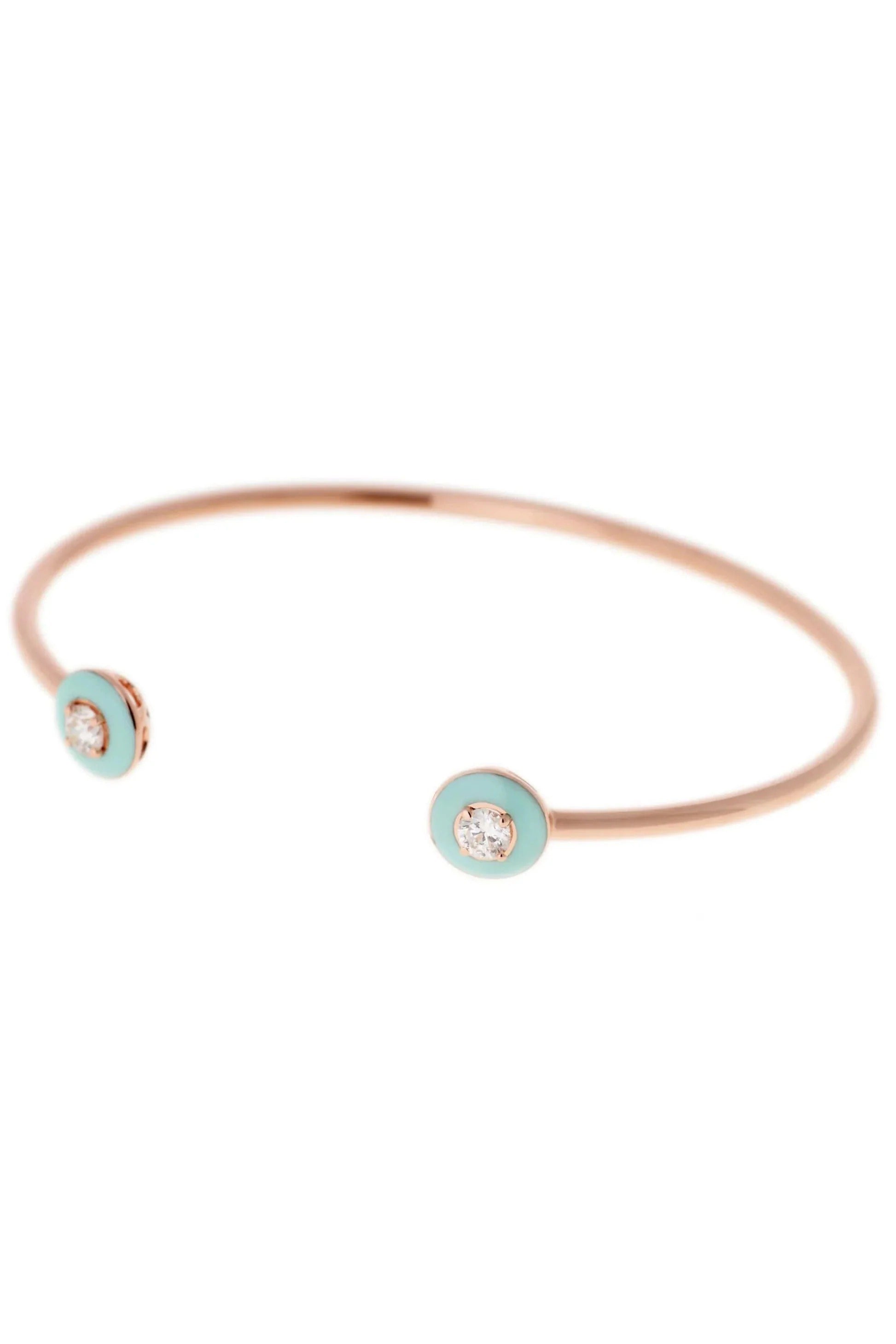 SELIM MOUZANNAR-Mint Green Mina Bracelet-ROSE GOLD