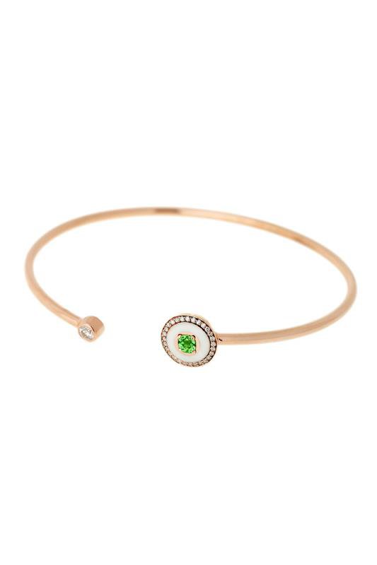 SELIM MOUZANNAR-Mina Green Tourmaline Bracelet-ROSE GOLD