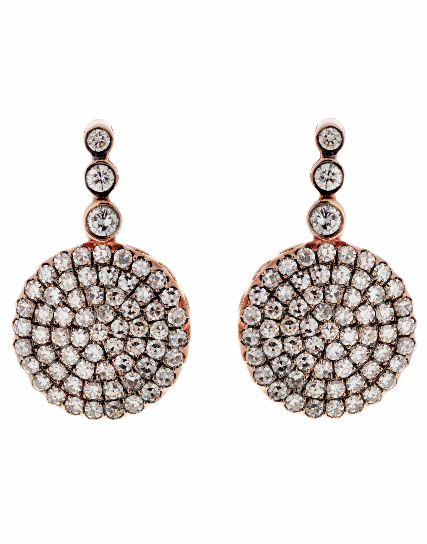 SELIM MOUZANNAR-Diamond Circle Drop Earrings-