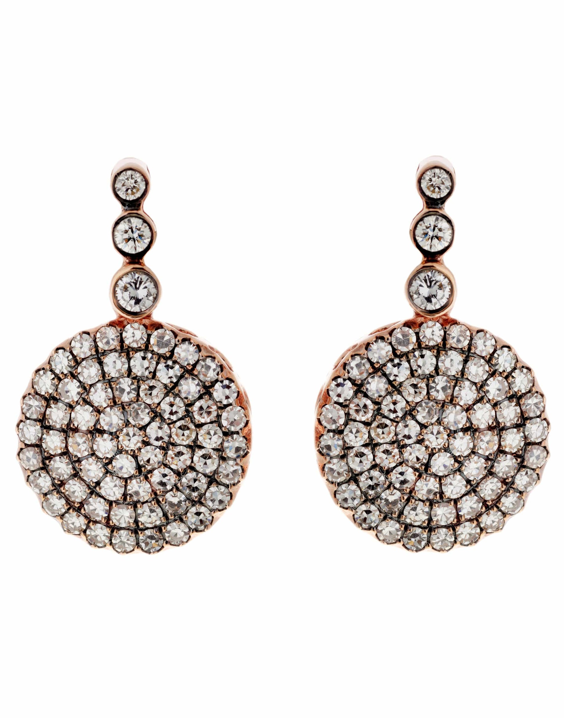 SELIM MOUZANNAR-Diamond Circle Drop Earrings-