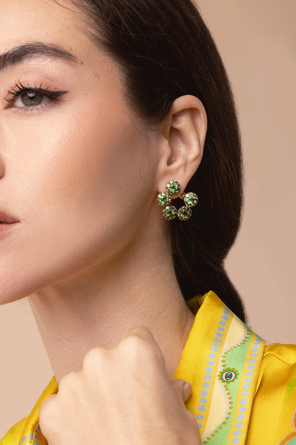 SELIM MOUZANNAR-Beirut Tsavorite Earrings-ROSE GOLD