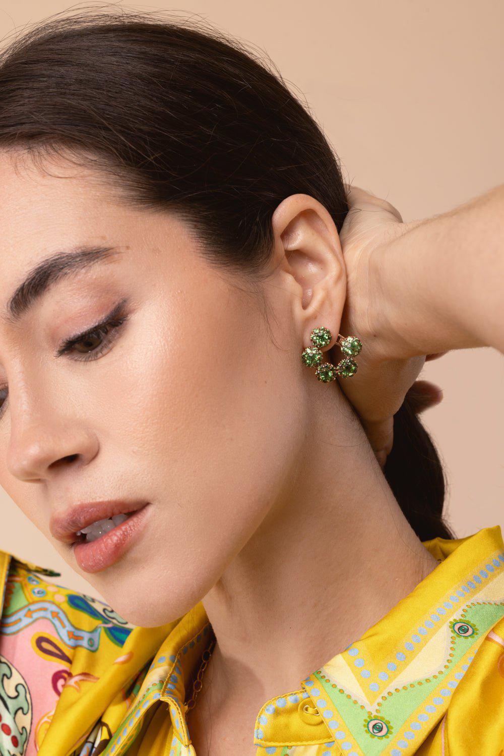 SELIM MOUZANNAR-Beirut Tsavorite Earrings-ROSE GOLD