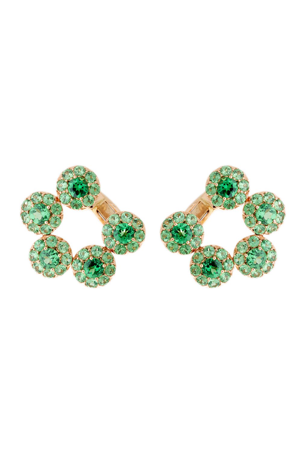 SELIM MOUZANNAR-Beirut Tsavorite Earrings-ROSE GOLD