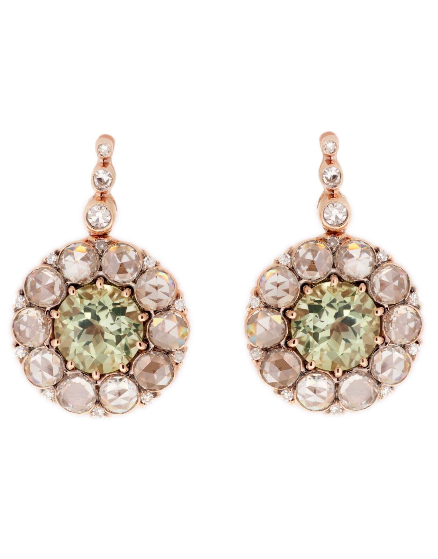 SELIM MOUZANNAR-Beruit Green Tourmaline Earrings-ROSE GOLD