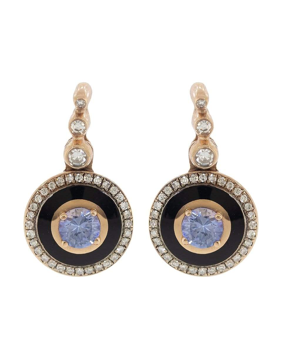 SELIM MOUZANNAR-Blue Sapphire and Diamond Earrings-ROSE GOLD