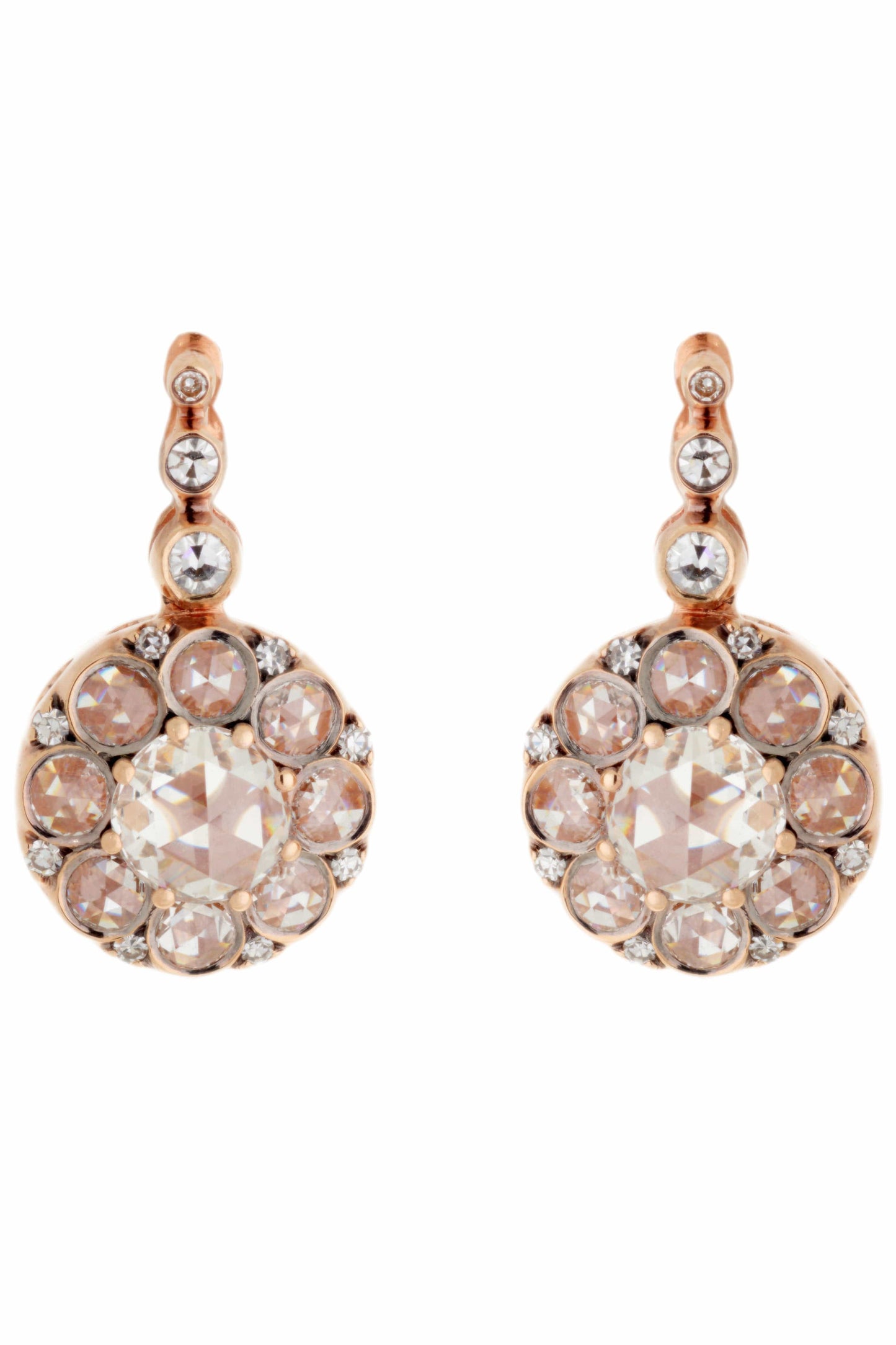 SELIM MOUZANNAR-Diamond Beirut Rosace Earrings-ROSE GOLD