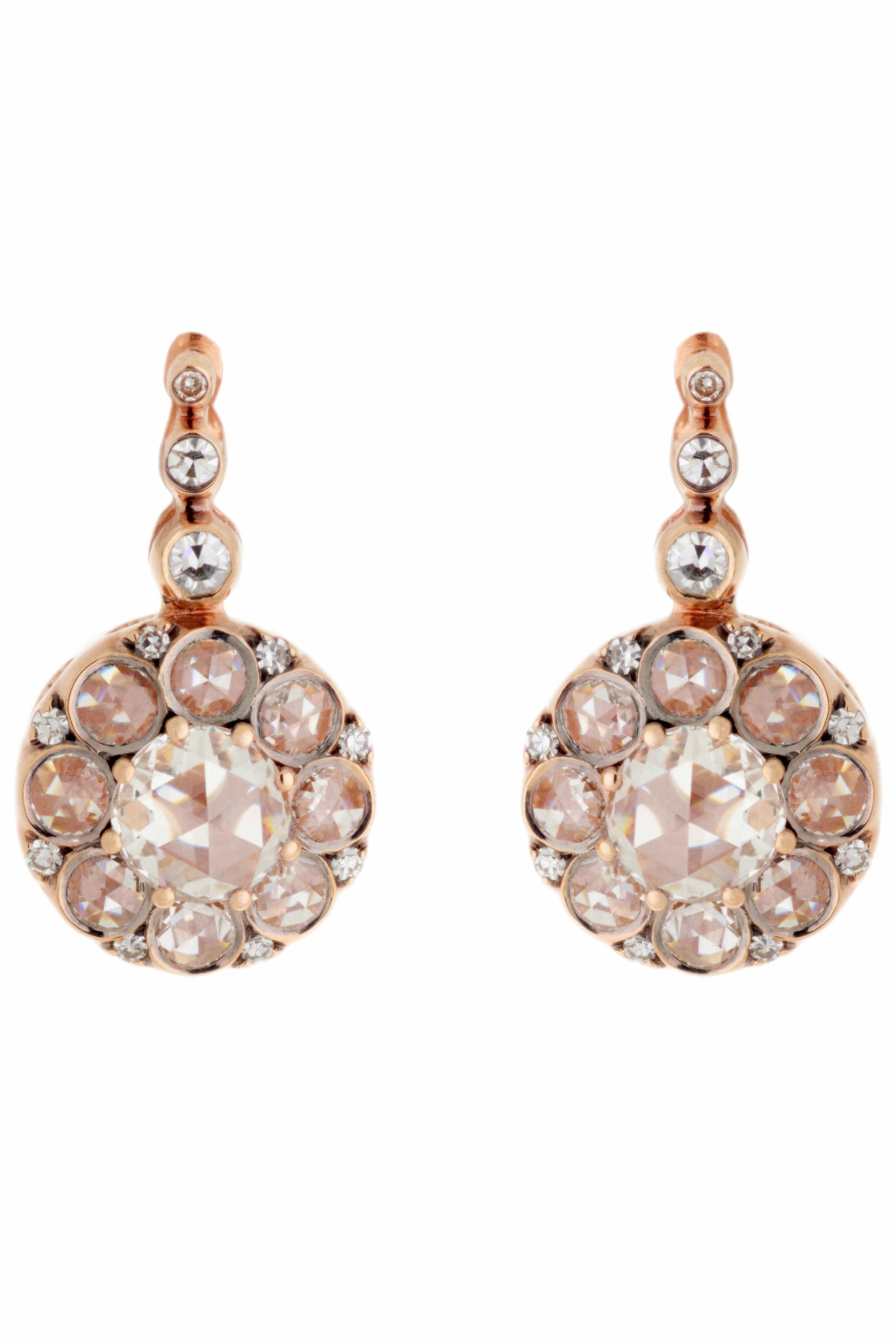 SELIM MOUZANNAR-Diamond Beirut Rosace Earrings-ROSE GOLD