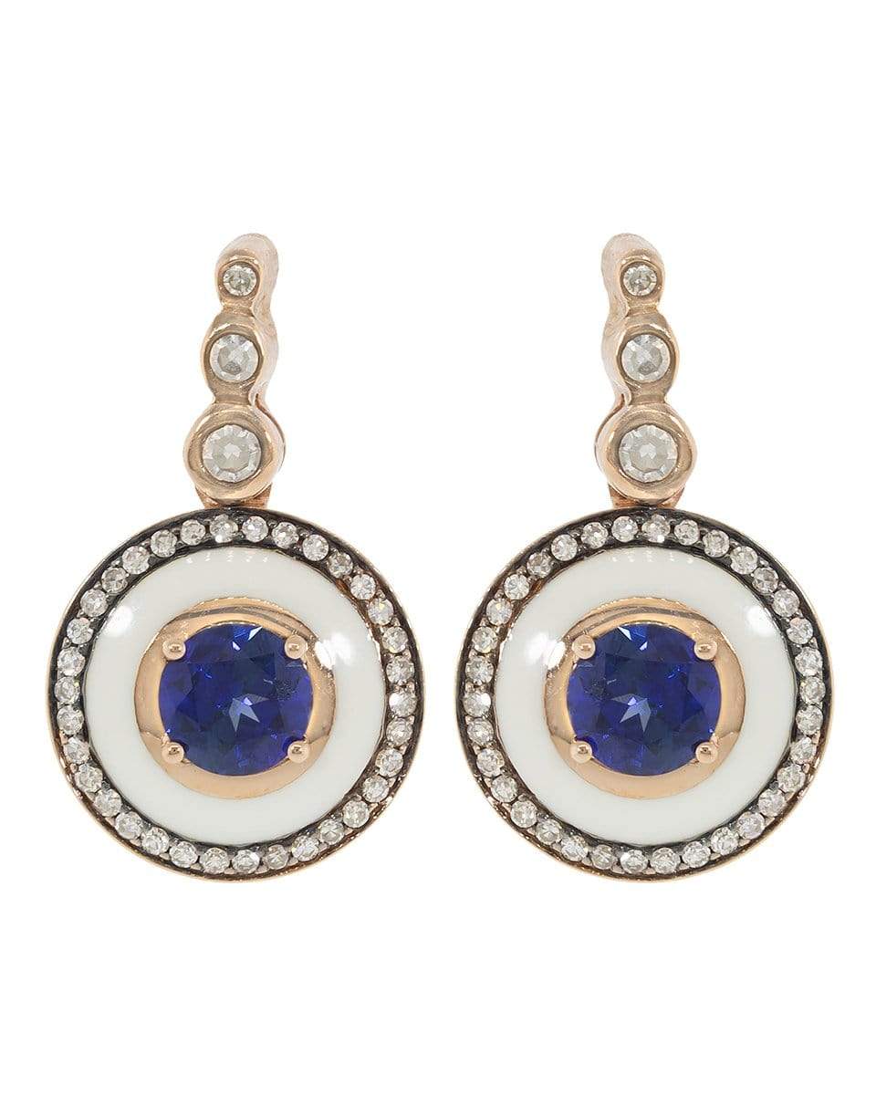 SELIM MOUZANNAR-Tanzanite and Diamond Drop Earrings-ROSE GOLD