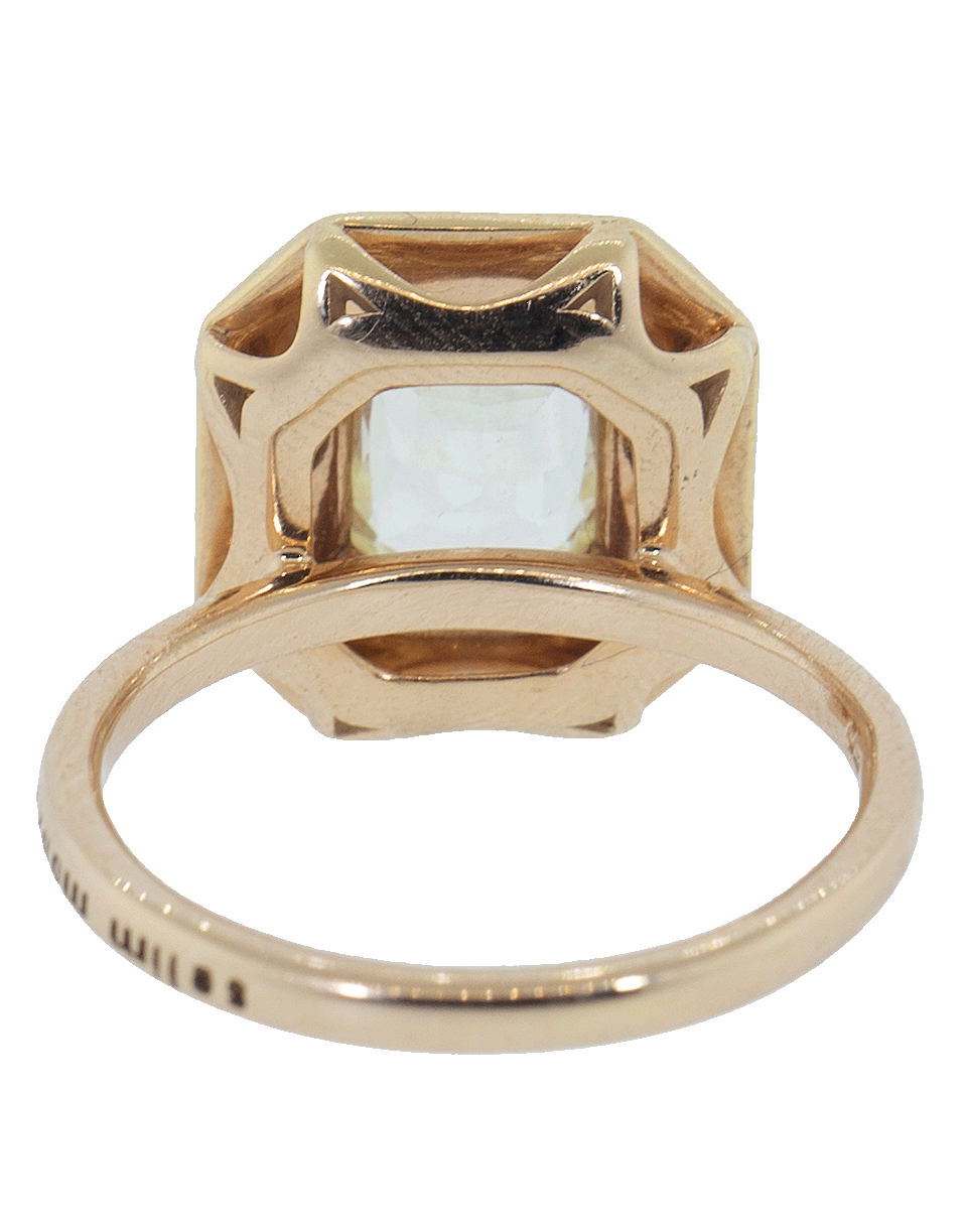 SELIM MOUZANNAR-Yellow Sapphire and Pink Enamel Ring-ROSE GOLD
