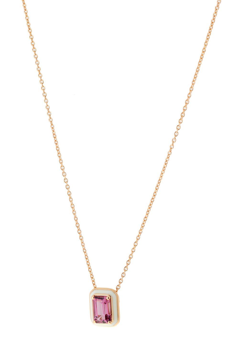 SELIM MOUZANNAR-Mina Pink Tourmaline Necklace-ROSE GOLD