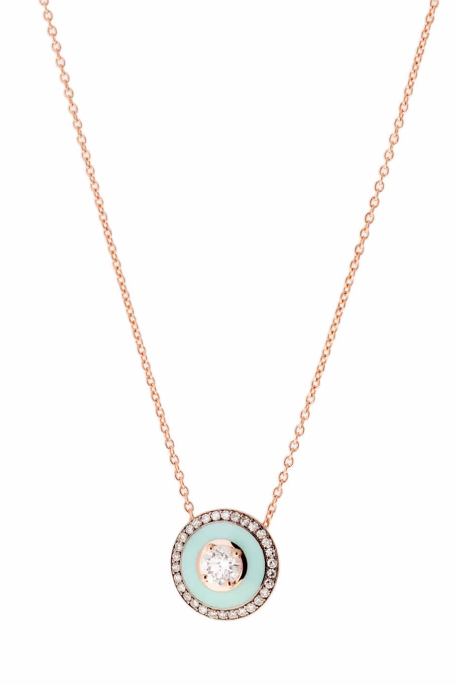 SELIM MOUZANNAR-Mint Green Mina Necklace-ROSE GOLD