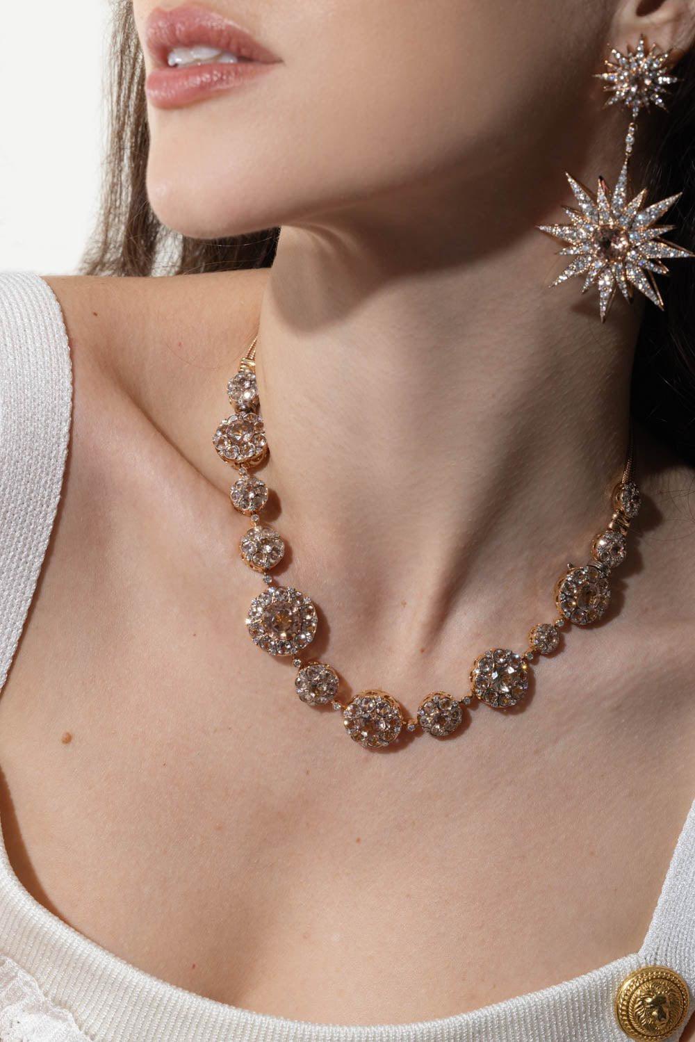 SELIM MOUZANNAR-Morganite Diamond Necklace-ROSE GOLD