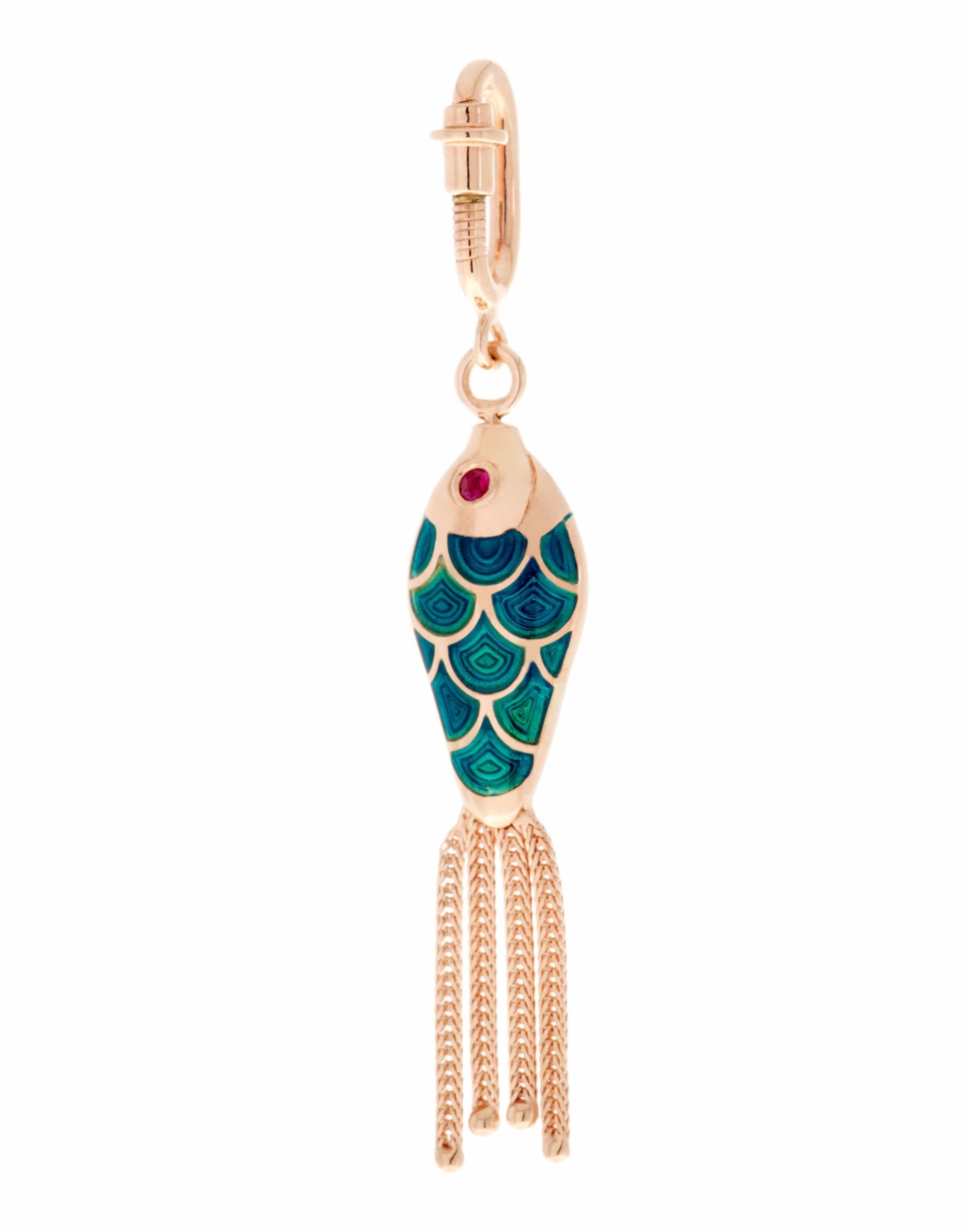 SELIM MOUZANNAR-Ruby Fish Pednant-ROSE GOLD