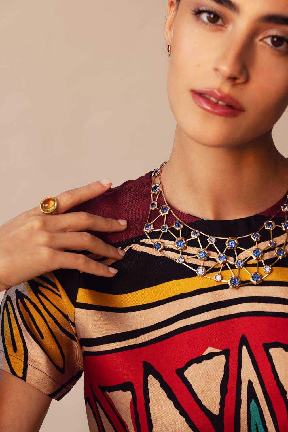 SELIM MOUZANNAR-Tanzanite Necklace-ROSE GOLD