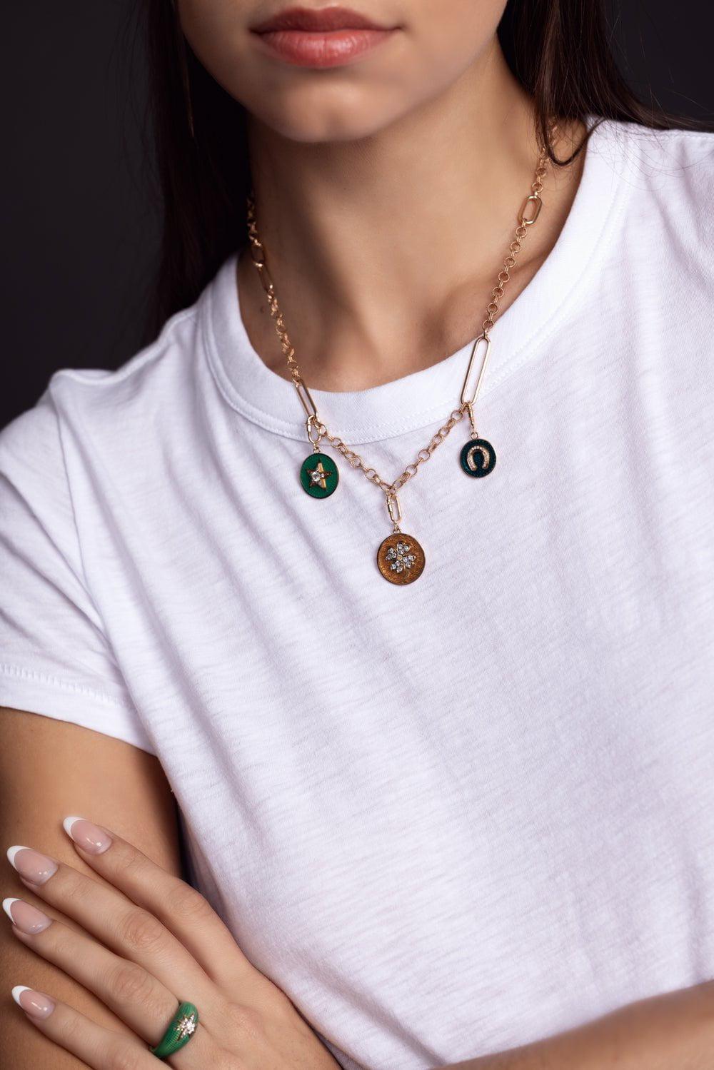 SELIM MOUZANNAR-Kastak Clover Pendant-ROSE GOLD