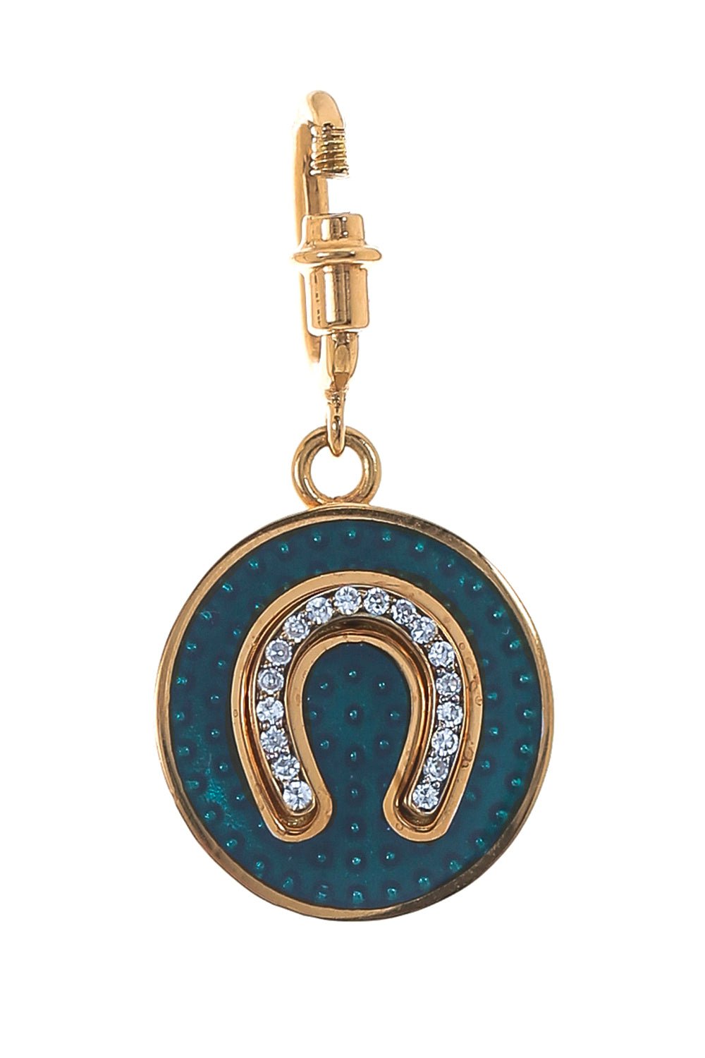 SELIM MOUZANNAR-Petrol Horseshoe Pendant-ROSE GOLD