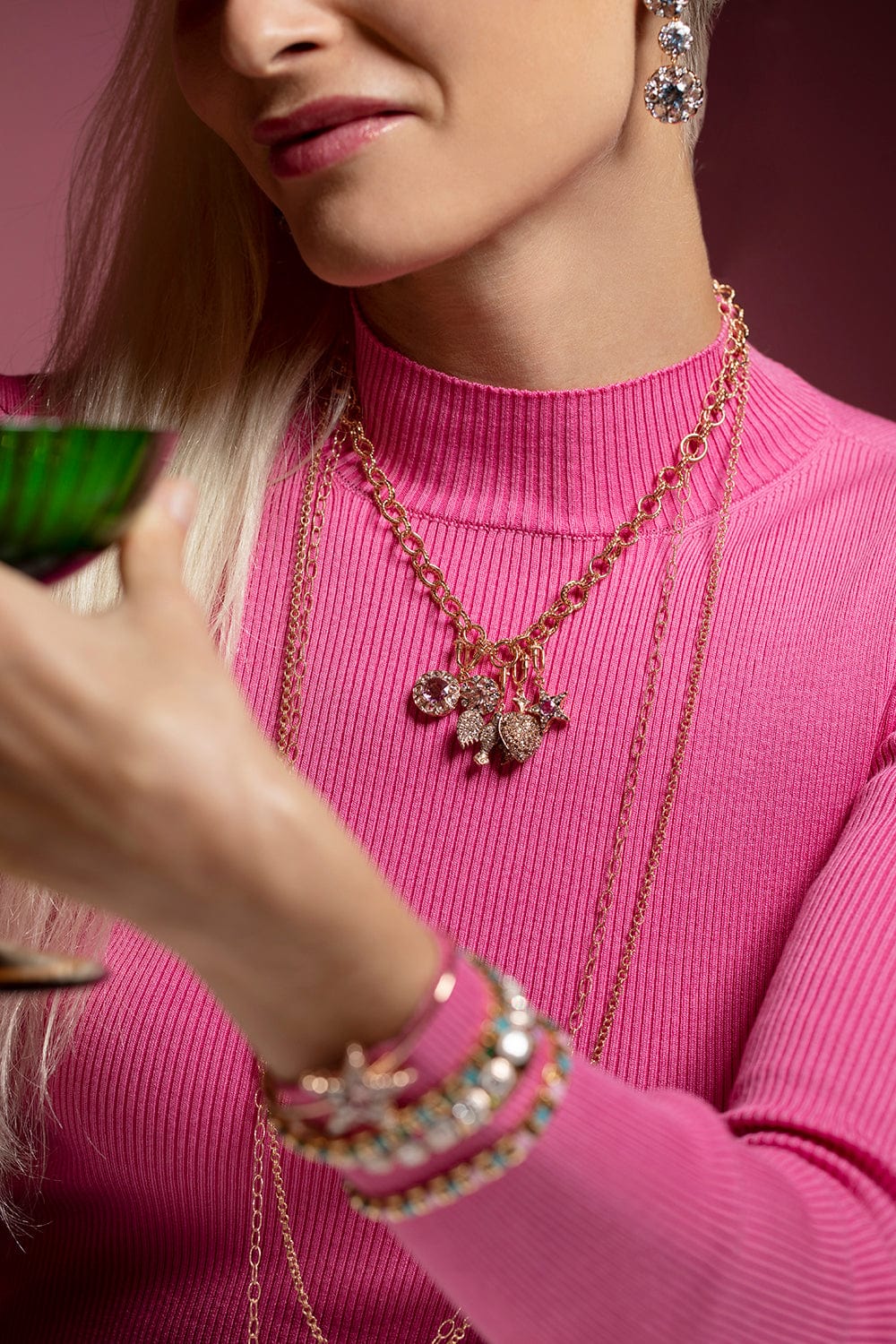 SELIM MOUZANNAR-Pink Sapphire Istanbul Charm-ROSE GOLD