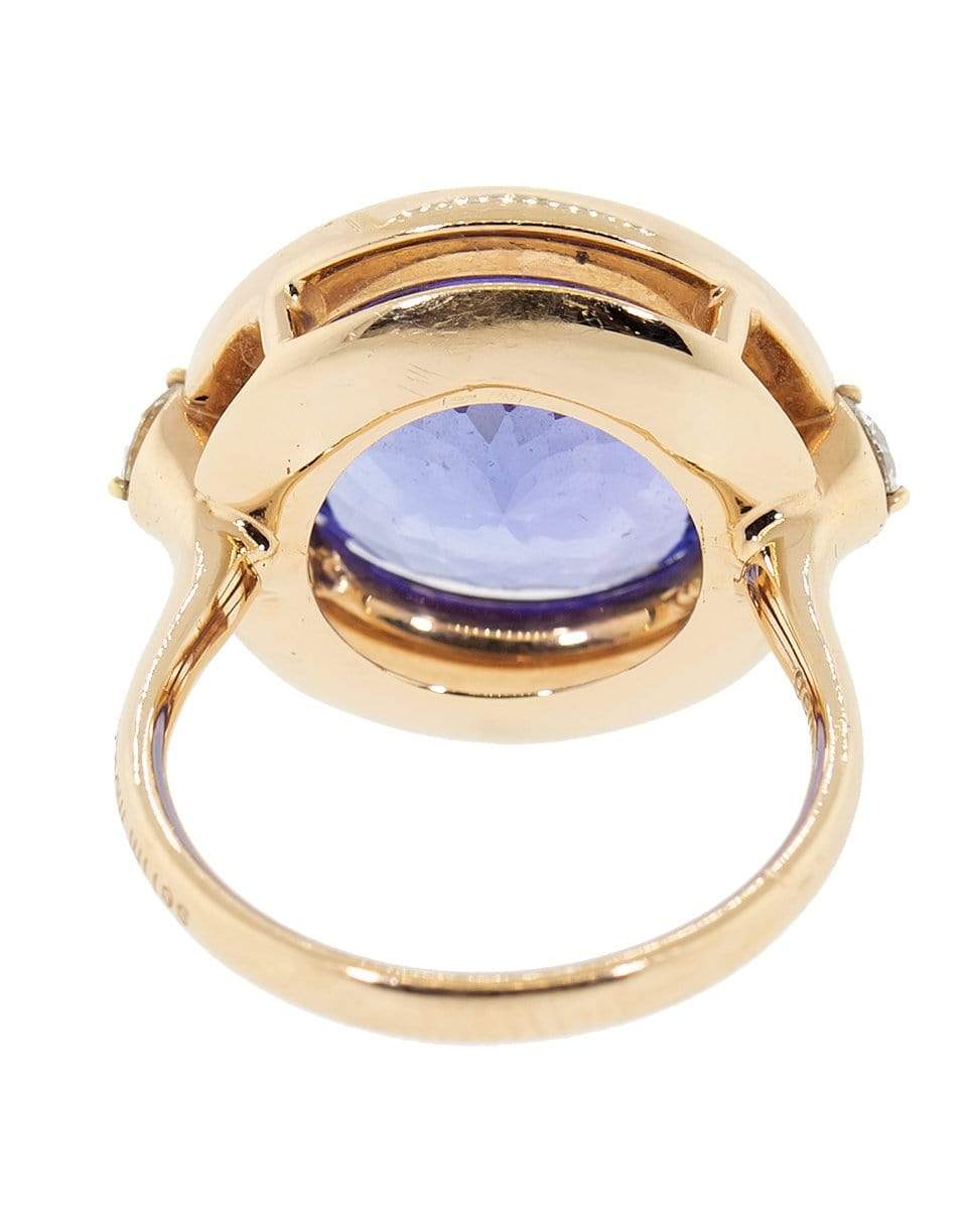 SELIM MOUZANNAR-Gemma Green Enamel Ring-ROSE GOLD