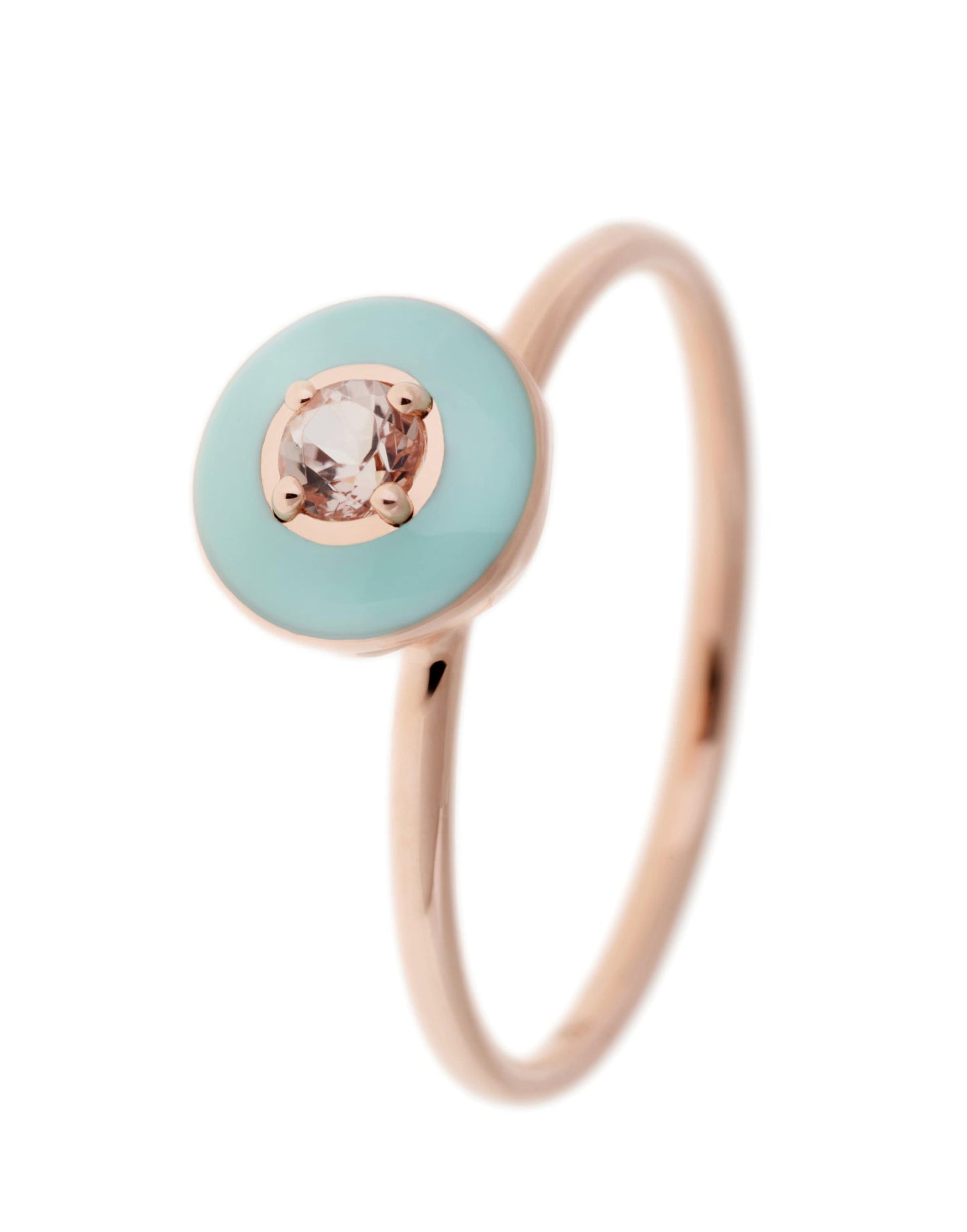 SELIM MOUZANNAR-Mint Green and Peach Tourmaline Mina Ring-ROSE GOLD