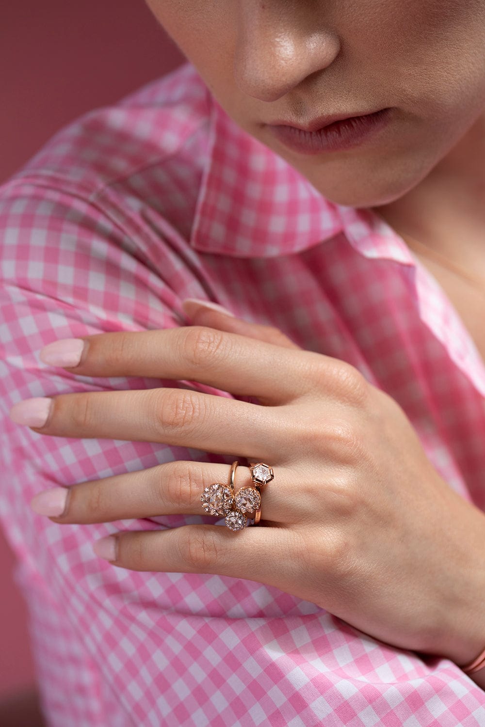 SELIM MOUZANNAR-Rose de France Diamond Ring-ROSE GOLD