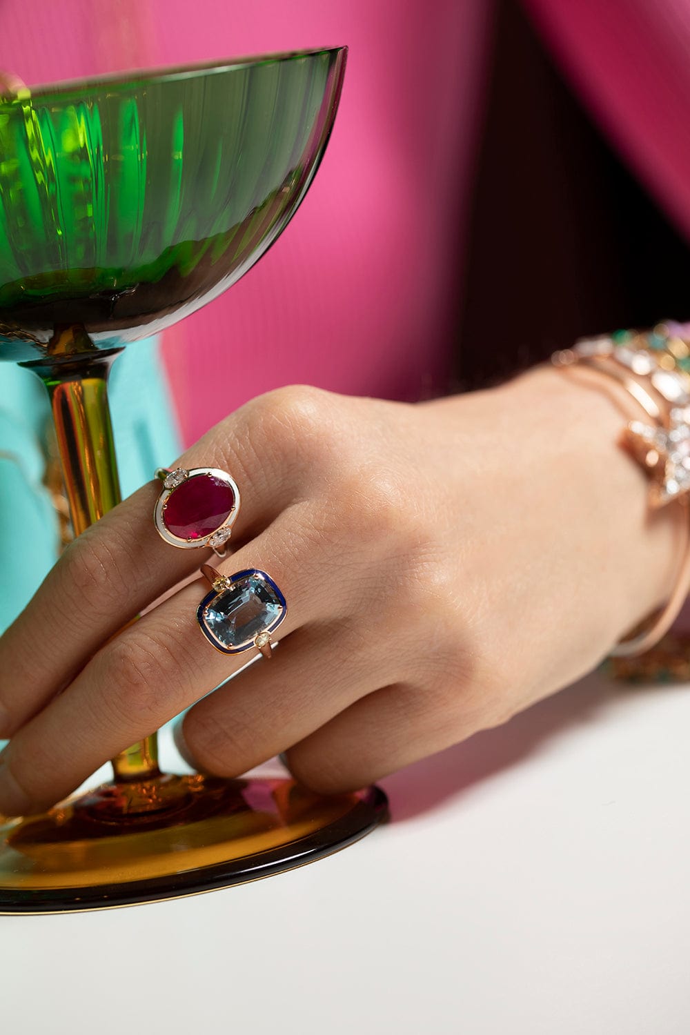 SELIM MOUZANNAR-Ruby Gemma Ring-ROSE GOLD