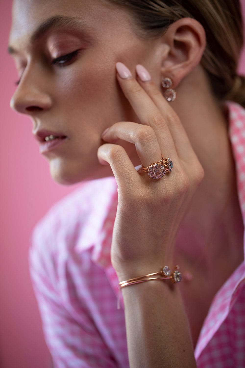 SELIM MOUZANNAR-Beirut Rosace Morganite Ring-ROSE GOLD