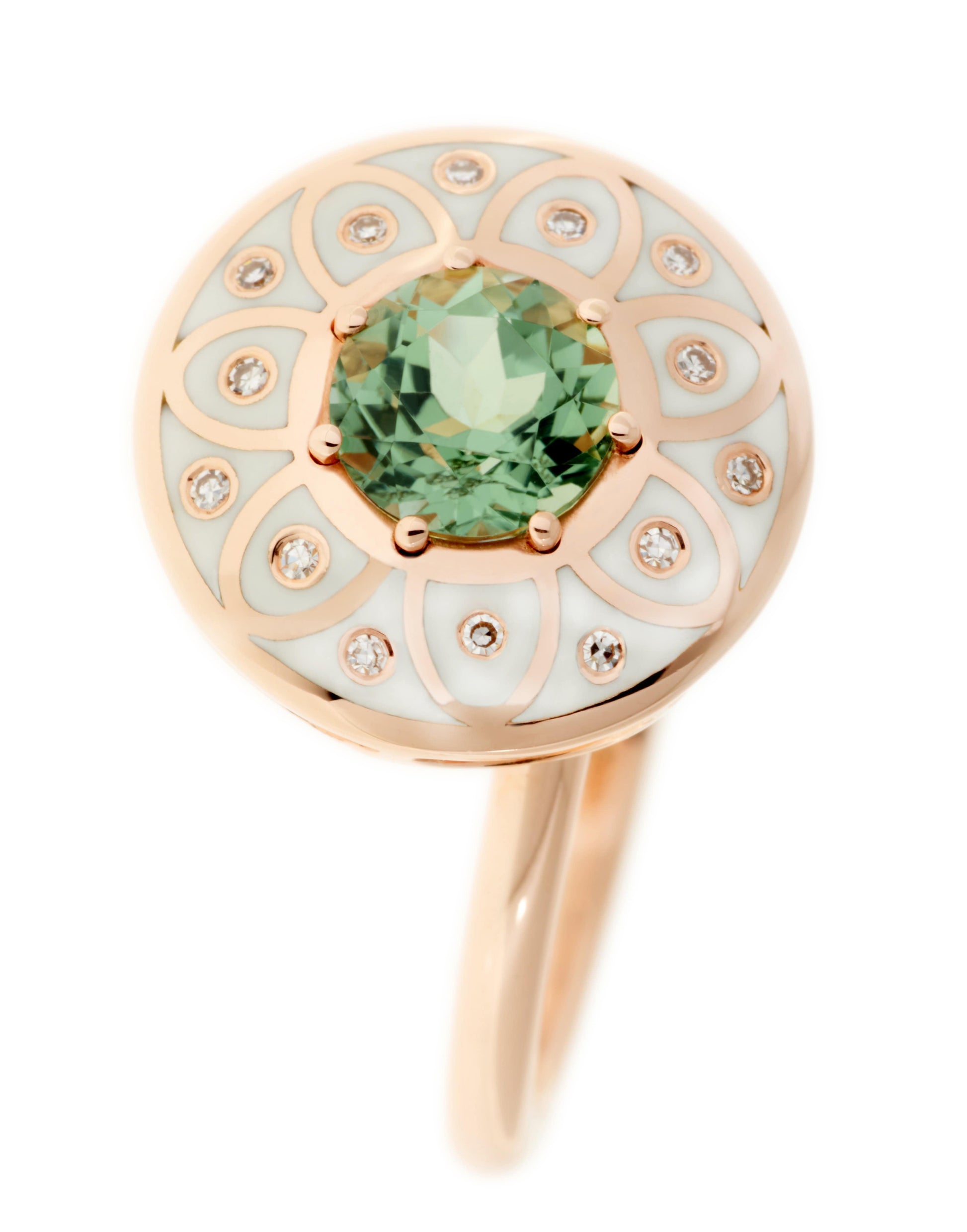 SELIM MOUZANNAR-Mina Daisy Tourmaline Ring-ROSE GOLD