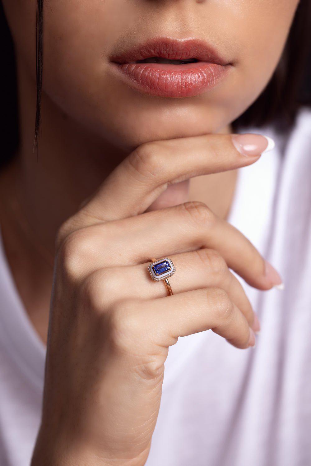 SELIM MOUZANNAR-Mina Tanzanite Ring-ROSE GOLD
