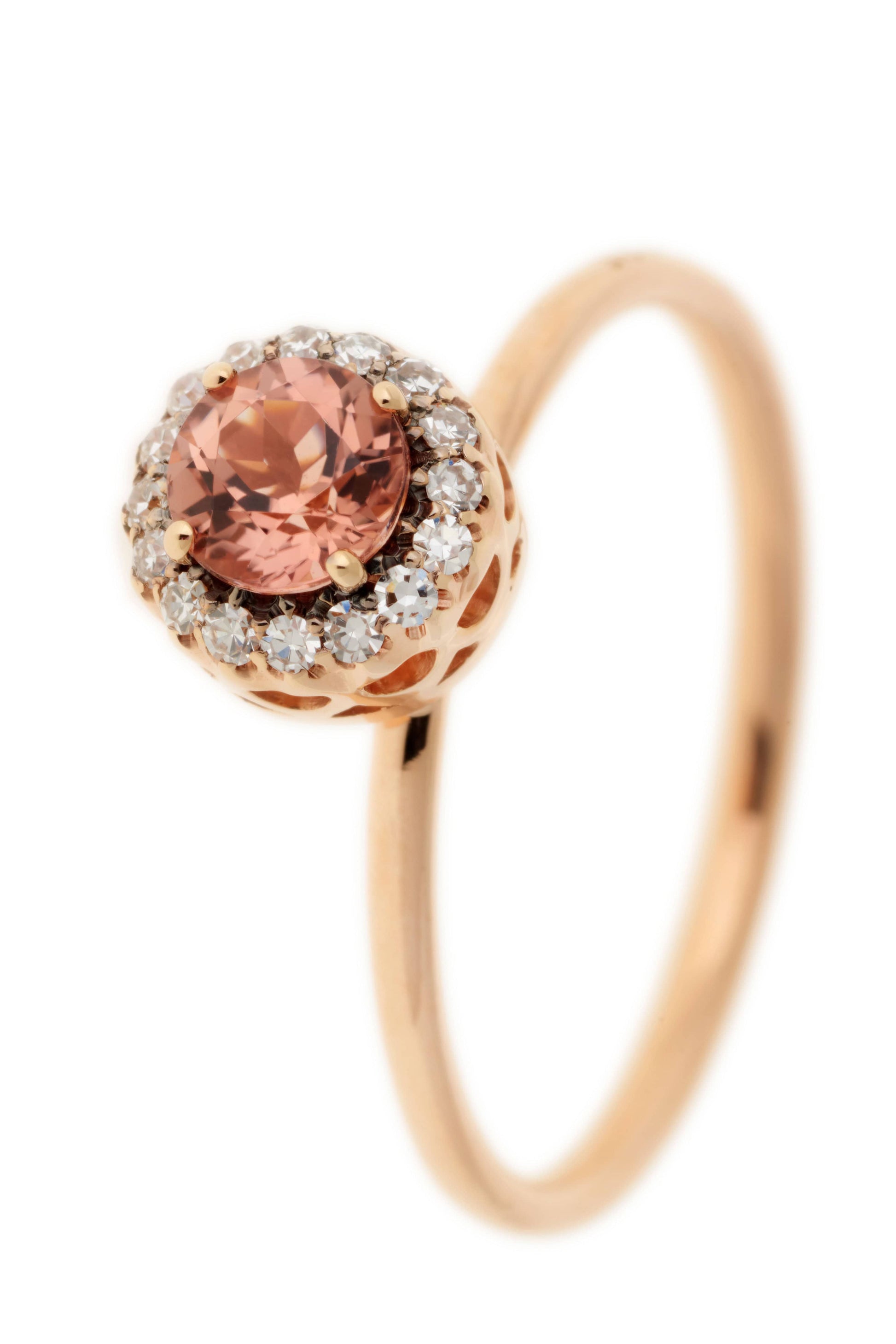 SELIM MOUZANNAR-Peach Tourmaline Beirut Ring-ROSE GOLD