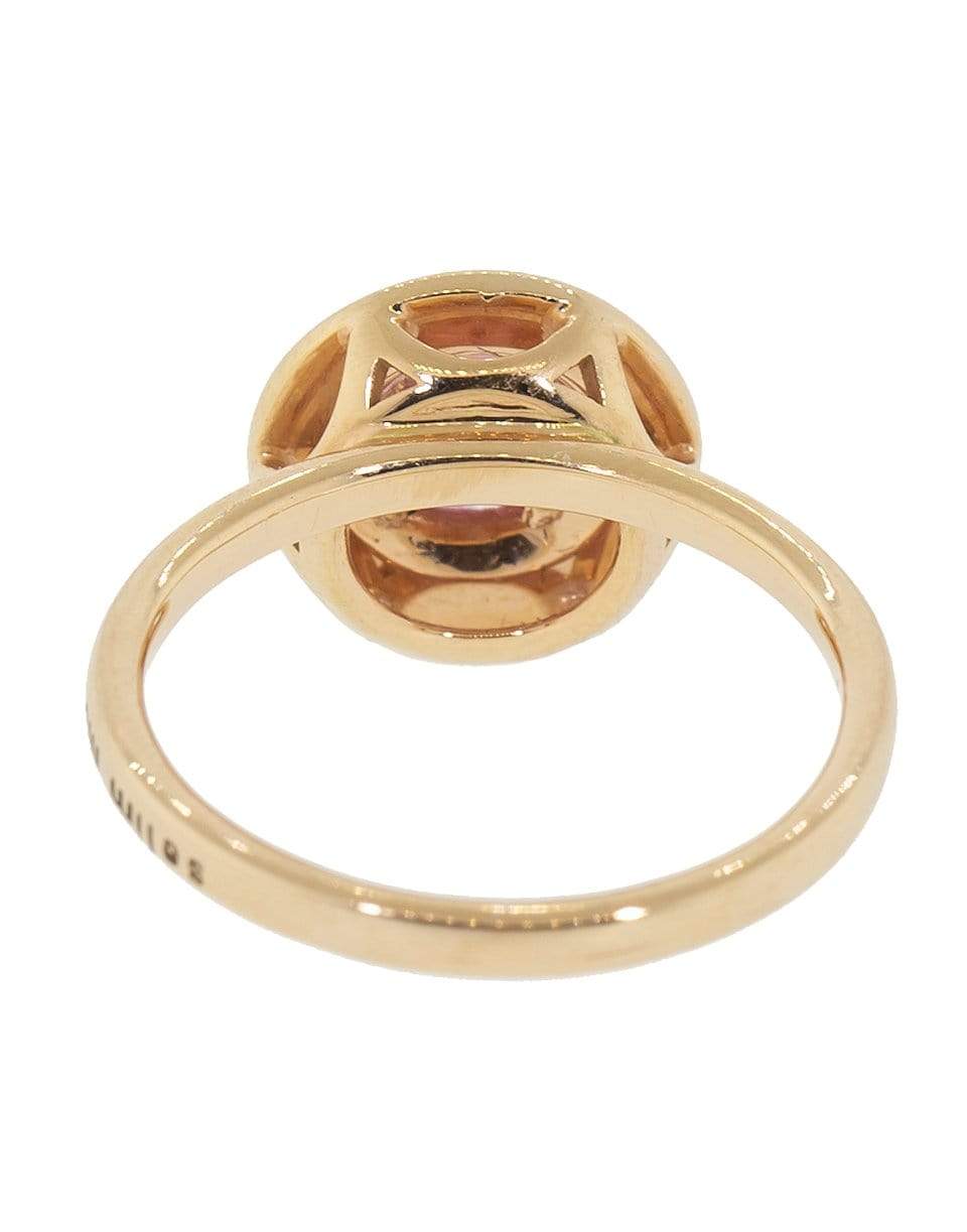 SELIM MOUZANNAR-Pink Sapphire and Blue Enamel Ring-ROSE GOLD