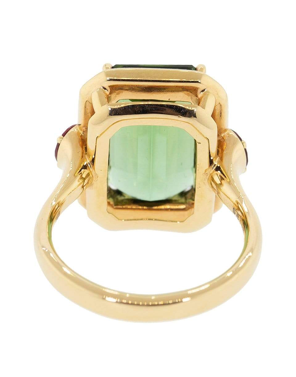 SELIM MOUZANNAR-Tourmaline and Enamel Ring-ROSE GOLD