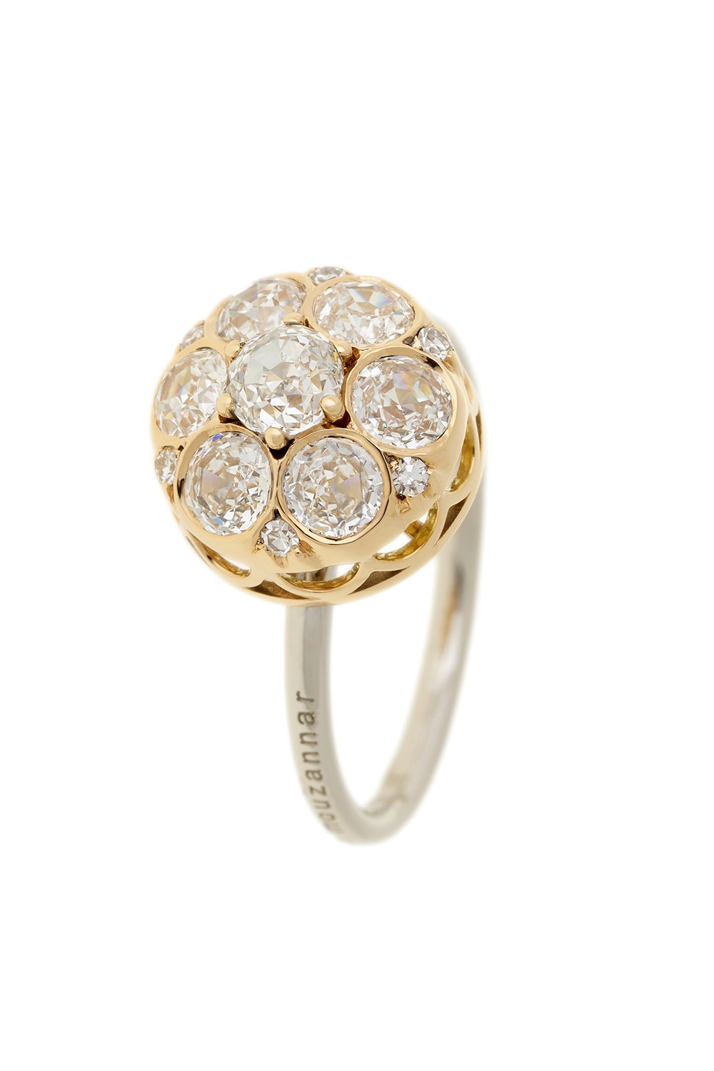SELIM MOUZANNAR-Beirut Rosace Diamond Ring-WHITE GOLD