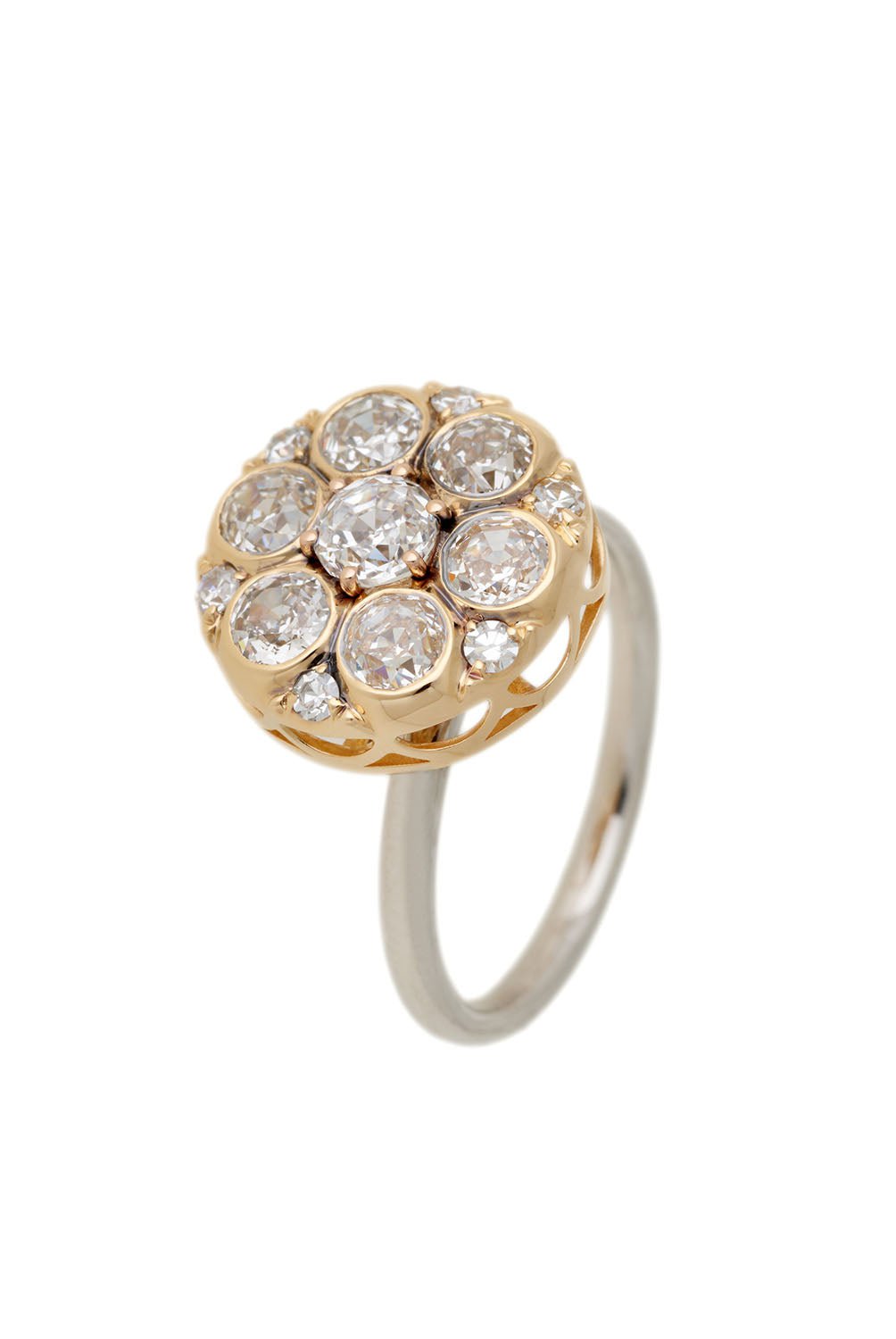 SELIM MOUZANNAR-Beirut Rosace Diamond Ring-WHITE GOLD