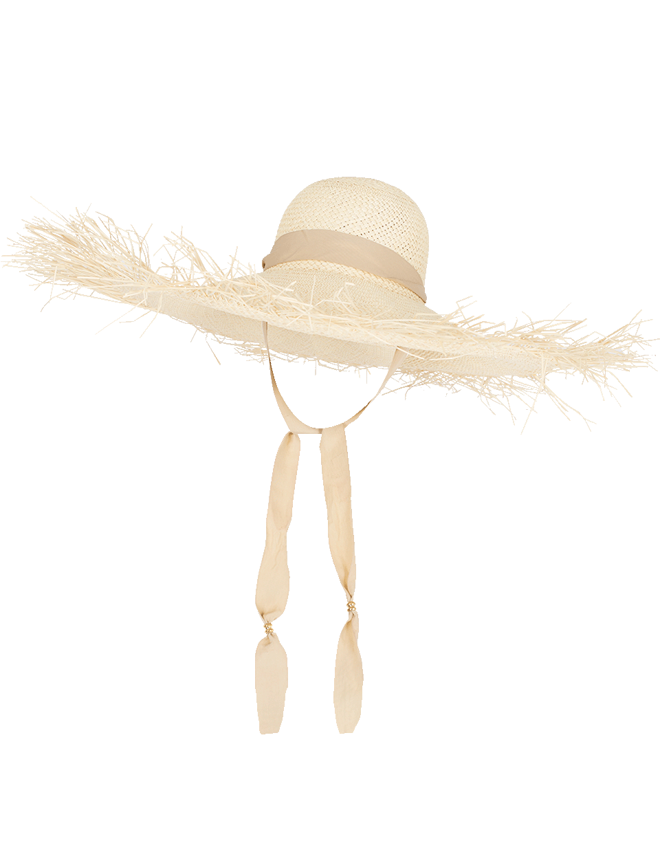 SENSI STUDIO-Extra Fray Long Brim Panama Hat-NATURAL