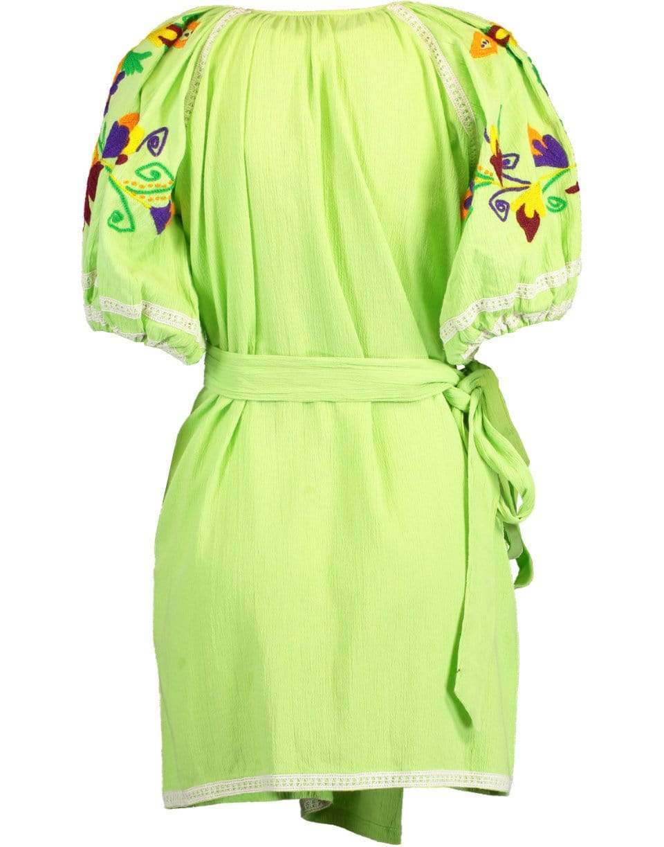 SENSI STUDIO-Embroidered Sleeve Mini Wrap Dress-
