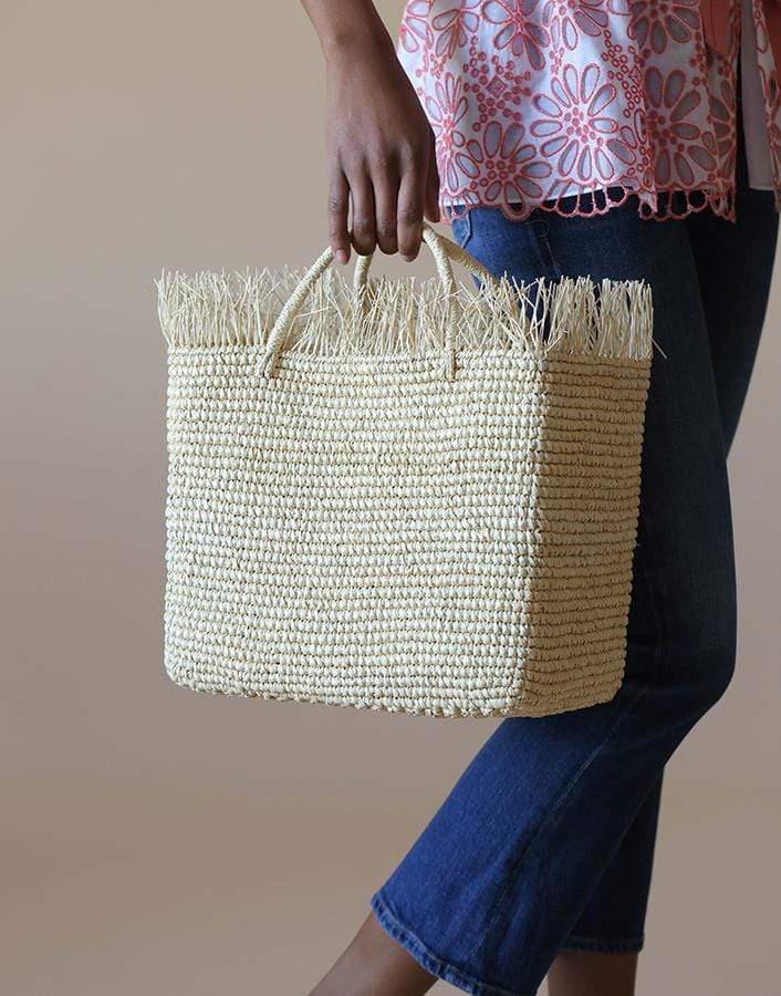 SENSI STUDIO-Majicana Canasta Handwoven Bag-NATURAL