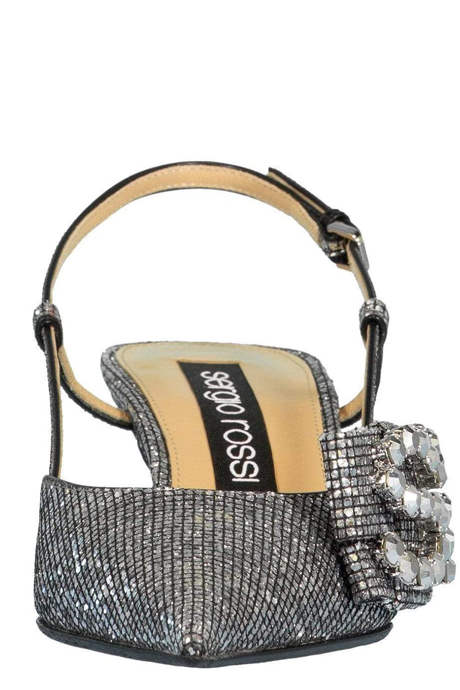 SERGIO ROSSI-Acciaio Jewel Toe Slingback Pump-