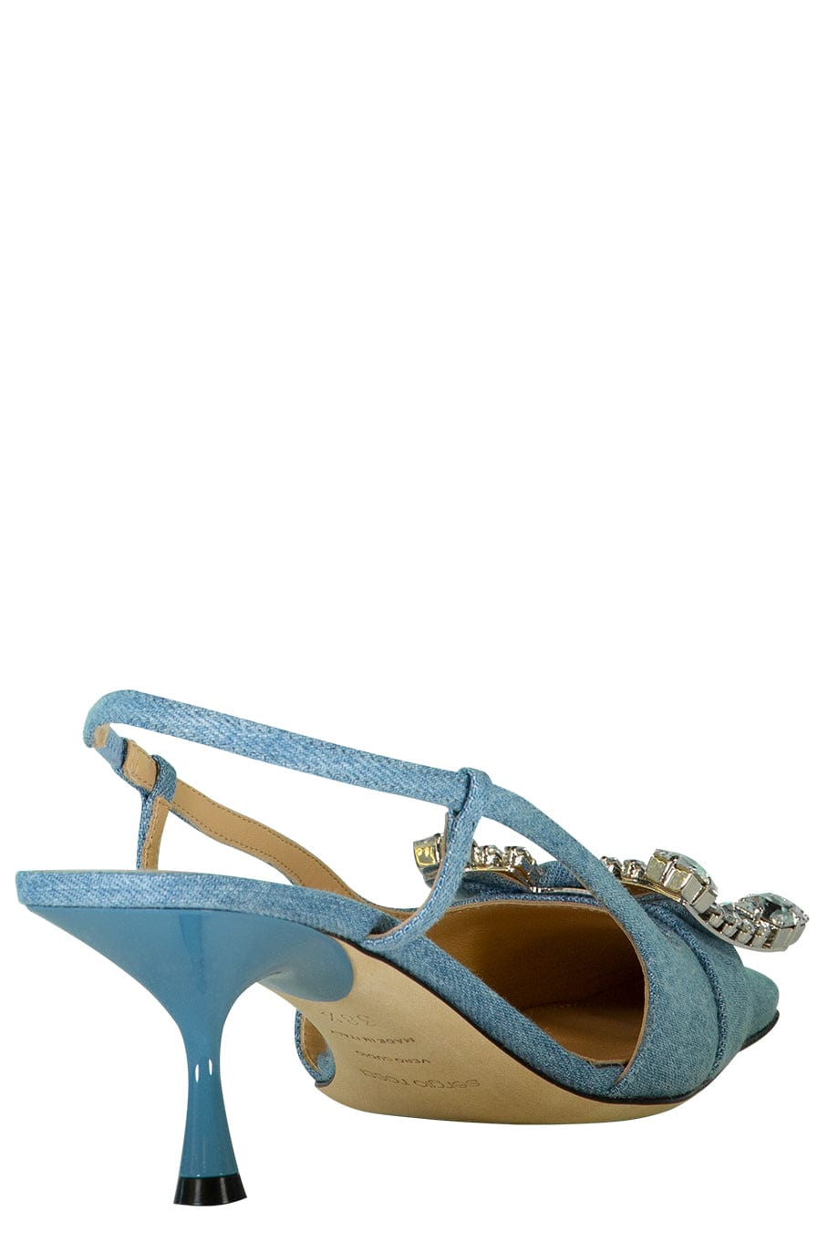 SERGIO ROSSI-Denim Slingback Pump-