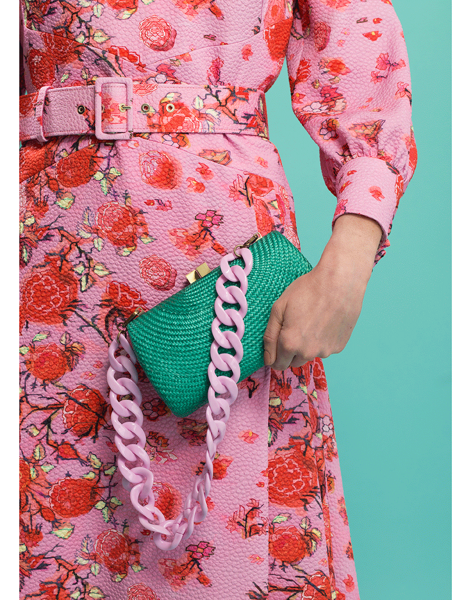 SERPUI-Green Farah Diba Bun Clutch-GREEN