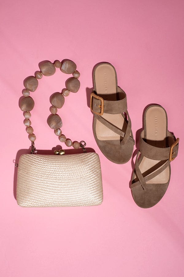 SERPUI-Marissa Bun Clutch-SAND BLACK