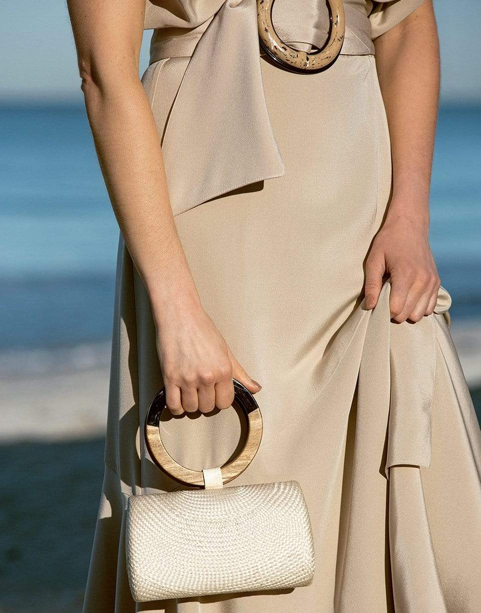 SERPUI-Sand Denise Top Handle Clutch-SAND