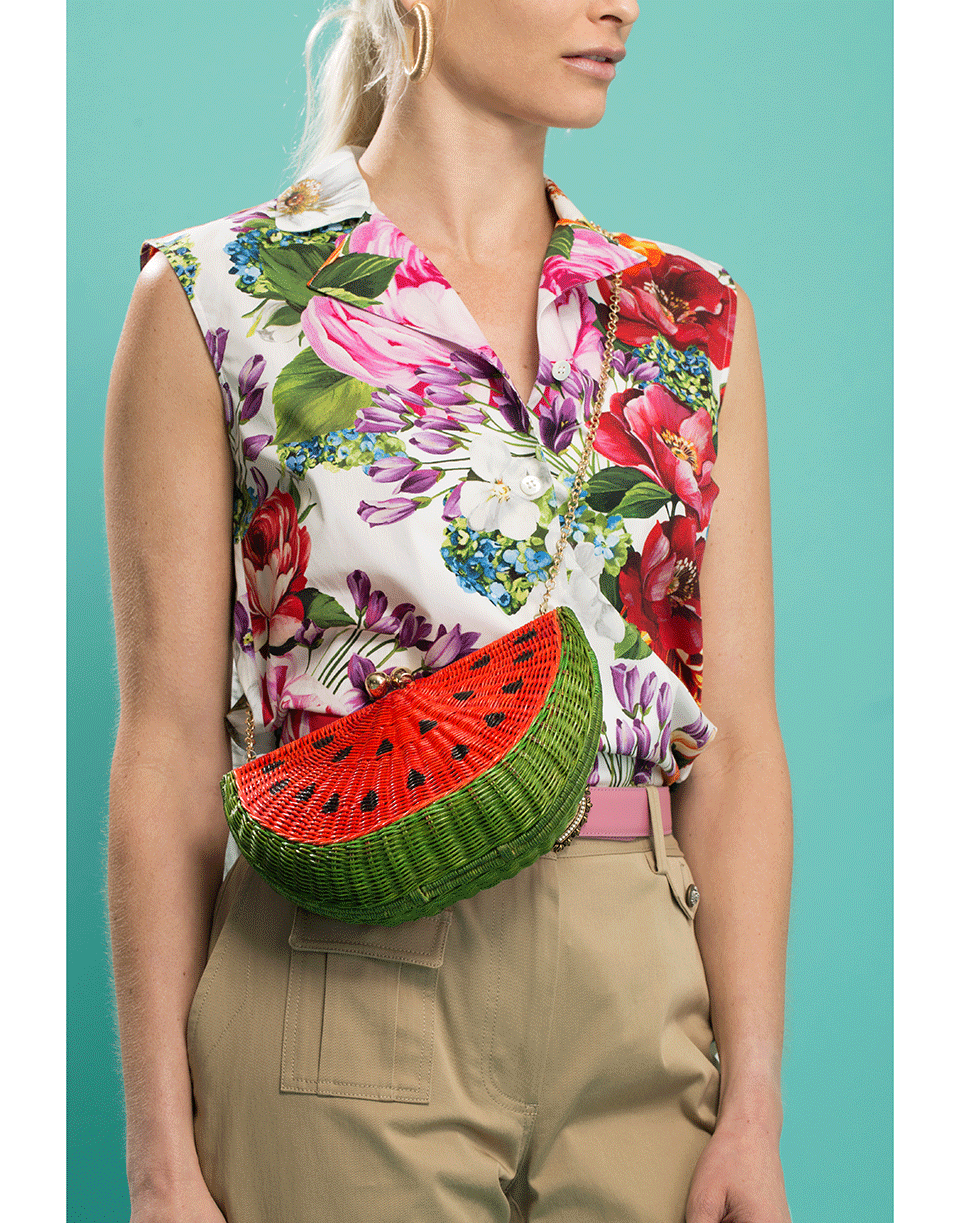 SERPUI-Watermelon Chain Strap Clutch-WATERMLN