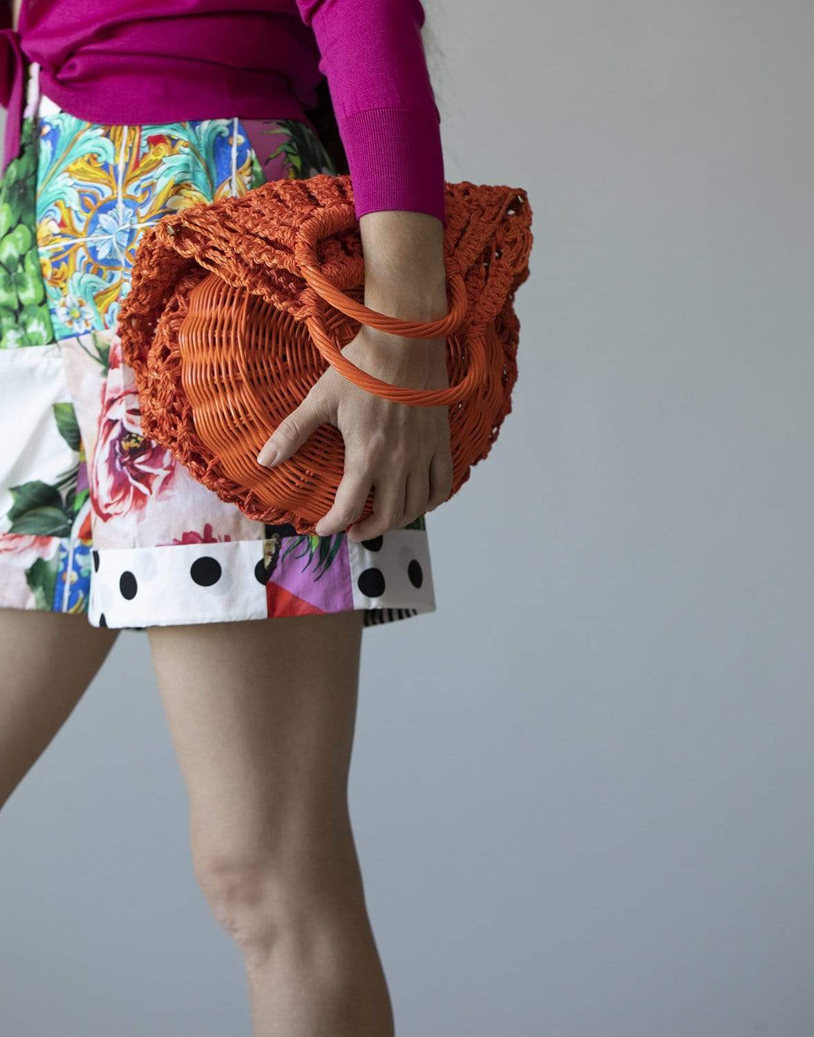 SERPUI-Lara Macrame Bag-ORANGE
