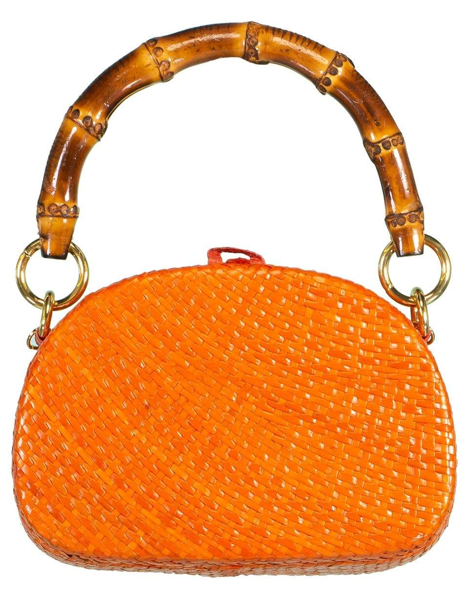SERPUI-Orange Anne RM Straw Bag-ORANGE