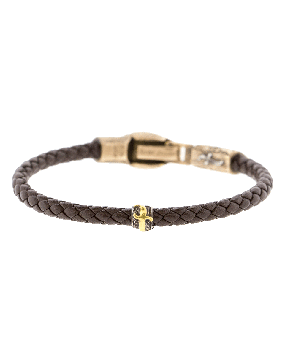 SEVAN BICAKCI-Black Diamond Snake Leather Bracelet-ROSE GOLD